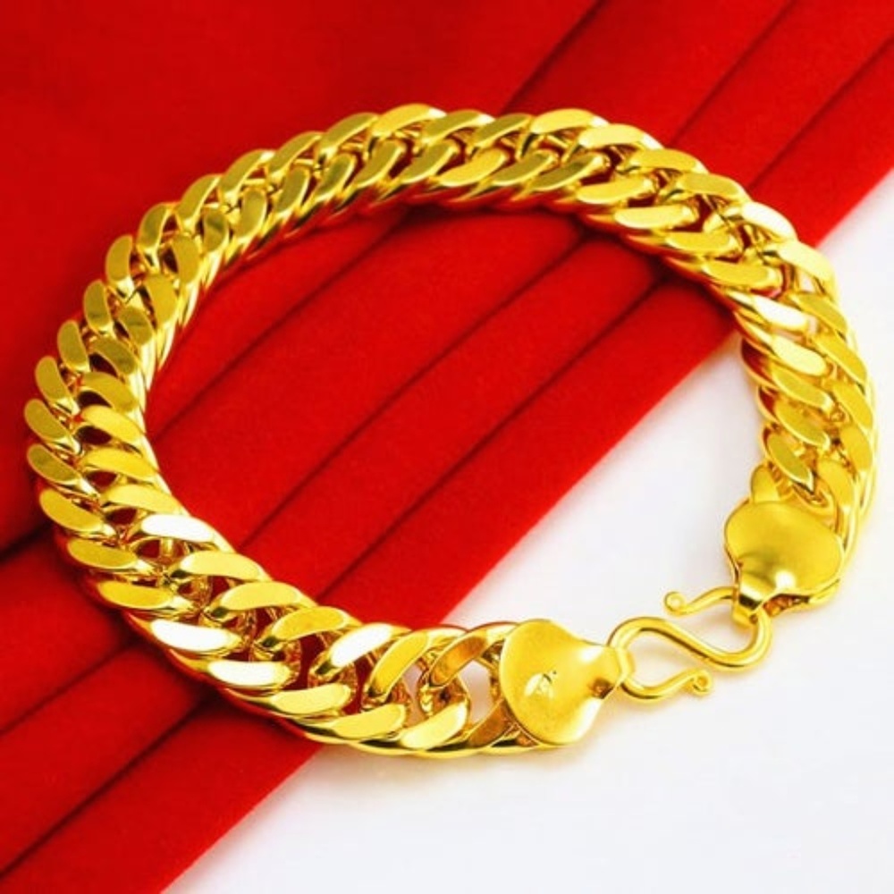 Gold filled Unisex Cuban Necklace/Bracelet Set